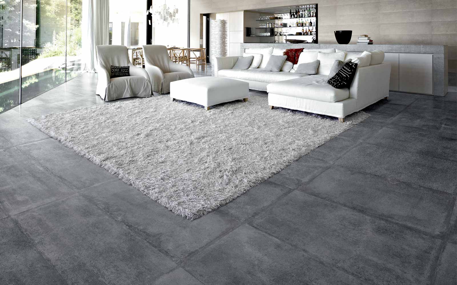 Salon moderne carrelage gris: aujourd&#; hui nous sommes inspirés ...